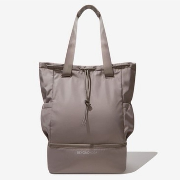 Beyond Yoga | Taupe Convertible Bag Backpack Athleisure Yoga Gym Practical - Picture 1 of 13